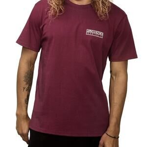Florence Marine Size Small Logo Organic Tee Shirt Maroon Red T-shirt F4